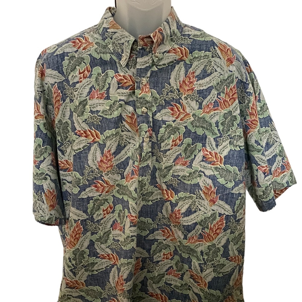 TORI RICHARD Floral Aloha Hawaiian Reverse Shirt Men 2XL XXL